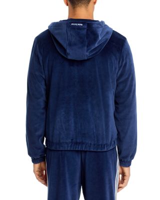 Velour Hooded Track Jacket