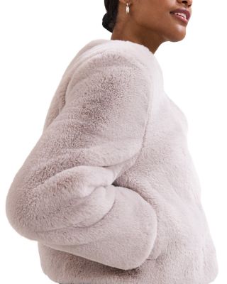 Crystal Faux Fur Coat