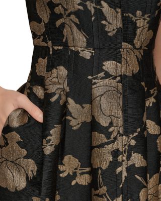 Metallic Jacquard Midi Dress