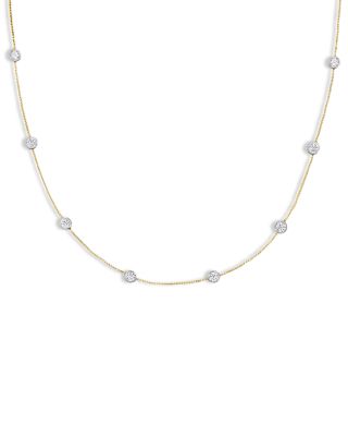 Emily Cubic Zirconia Station Necklace, 18&amp;quot;
