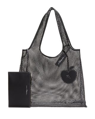 Extra Large Embellished Mesh Market Tote Bag