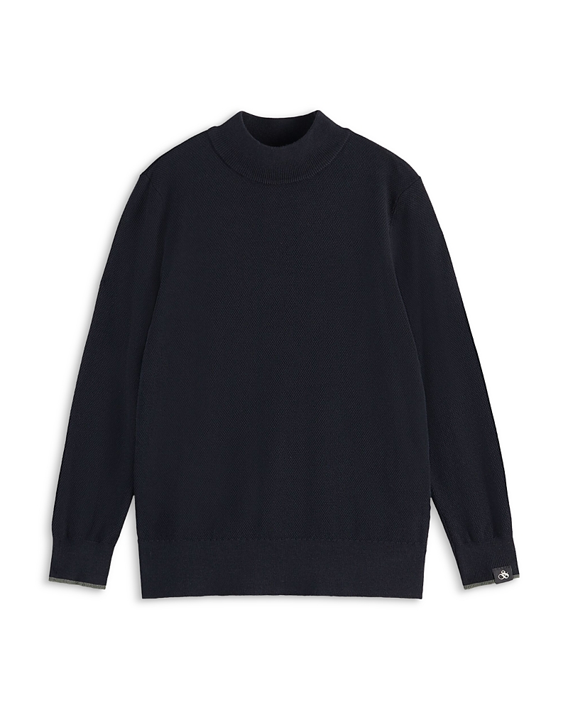 Scotch & Soda Boys' Regular Fit Mock Neck Sweater - Big Kid In Blue