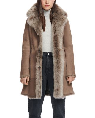 Gypsie Toscana Trimmed Reversible Shearling Coat