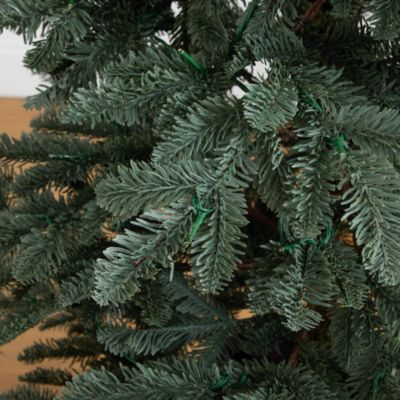 Pre-Lit Artificial Pine 6' Christmas Tree in Round Planter with Warm White LED Lights