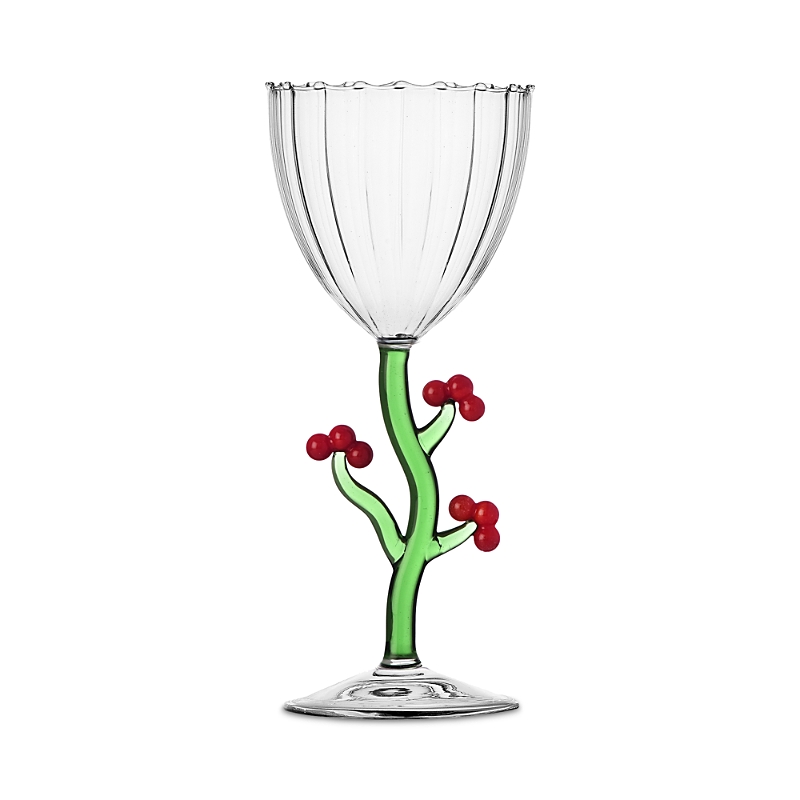 Ichendorf Holly Berries Stemmed Glass In Multi