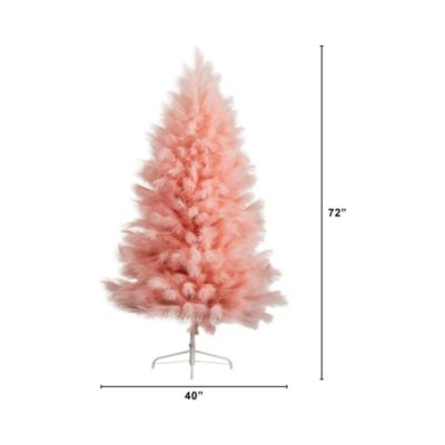 Artificial Pink Pampas Grass 6&#39; Christmas Tree