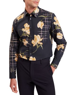 Quorik Printed Long Sleeve Button Front Shirt