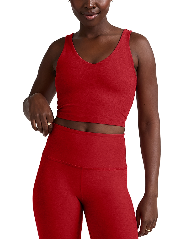 Beyond Yoga Spacedye Good Day Cropped Tank Top In Red