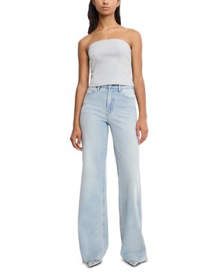 Good Waist Palazzo Jeans in Indigo1145