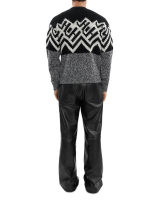 Half Fair Isle Crewneck Sweater