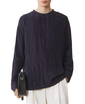  Pleated Silk Top