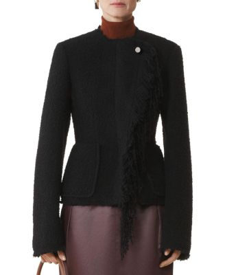  Asymmetrical Jacket in Boucle Wool