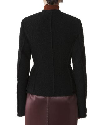  Asymmetrical Jacket in Boucle Wool