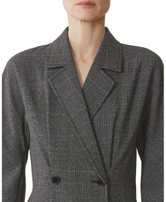  Double Breasted Prince of Wales Wool Dress