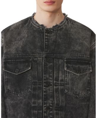  Loose Fit Washed Denim Jacket