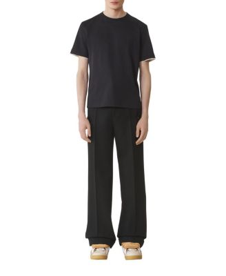  Cotton T-Shirt with Silk Detail