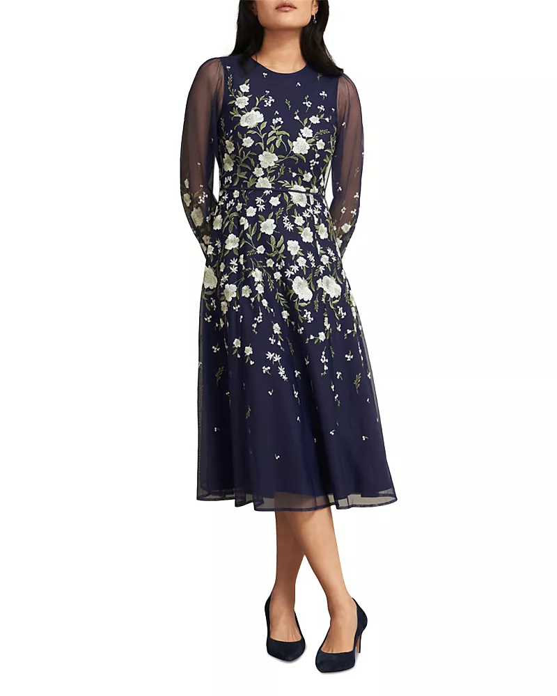 Hobbs London Lois Embroidered Dress