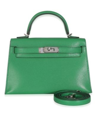 Mini Sellier Kelly 20 II PHW Leather Handbag