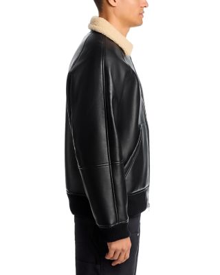 Shepton Faux Leather Bomber Jacket