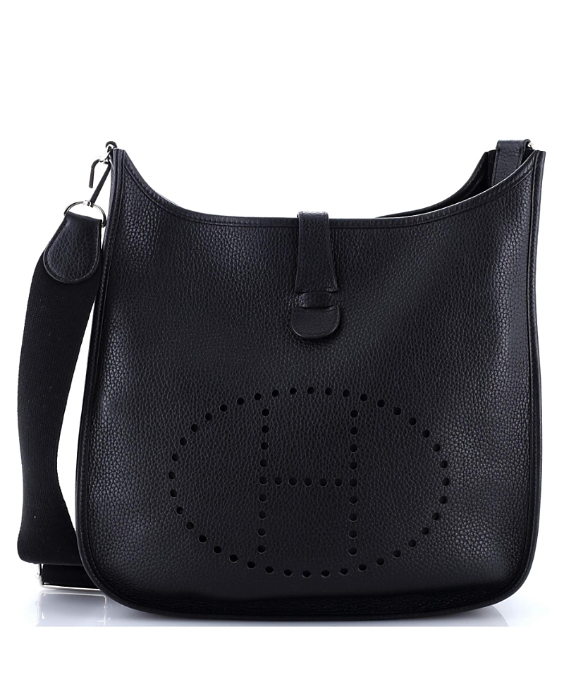 Click to view more detailed imagery on our partner's website Pre-owned Pre-owned Hermes Hermes Gm Evelyne Bag Gen Iii Clemence In Black