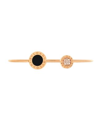  Bvlgari Bvlgari Cuff Bracelet 18K Rose Gold with Onyx and Diamonds
