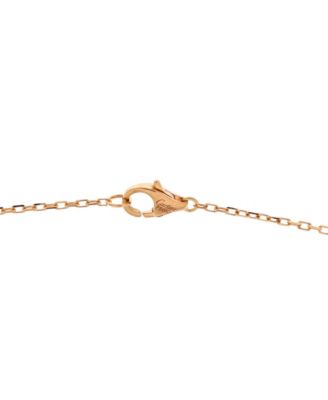  Logo Double C Pendant Necklace 18K Rose Gold with Diamonds, 15 - 16.25"