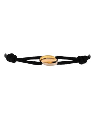  Trinity On Cord Bracelet Silk Cord with 18K Tricolor Gold