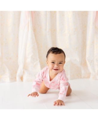 Girls' Bow Trellis Long Sleeve Romper - Baby