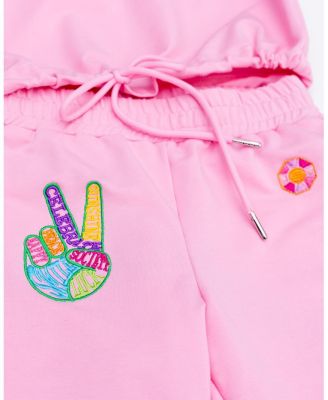  Girls' Peace Embroidered Jogger Set - Little Kid, Big Kid