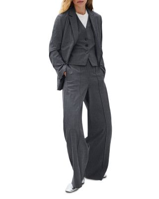 Jennifer Striped Combo Blazer & Vest Set