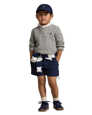 Boys' Cable-Knit Cotton Sweater - Little Kid