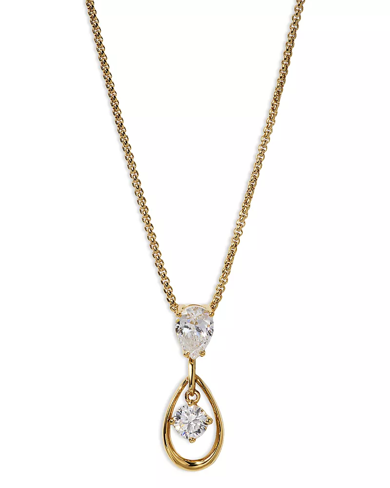 Nadri It Girl Cubic Zirconia Pear Shape Pendant Necklace, 16