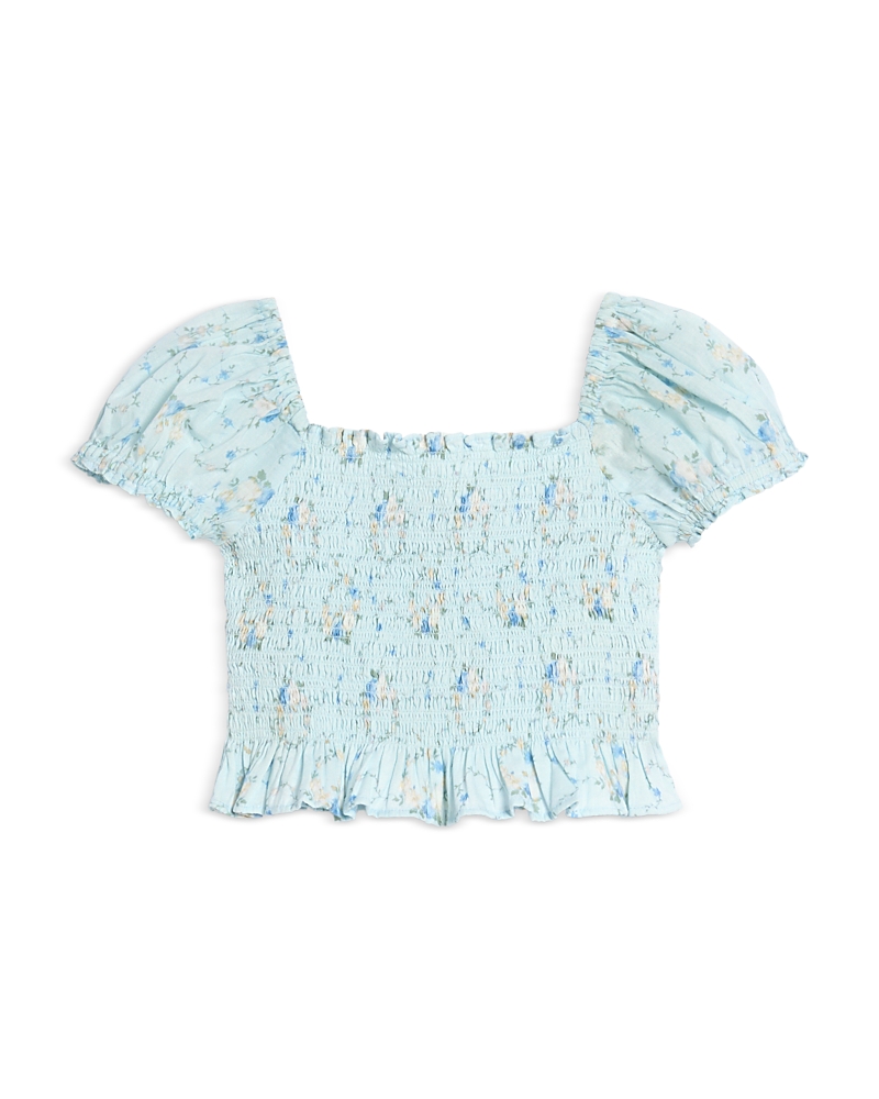 Loveshackfancy Girls' Fabielle Top - Little Kid In Blue