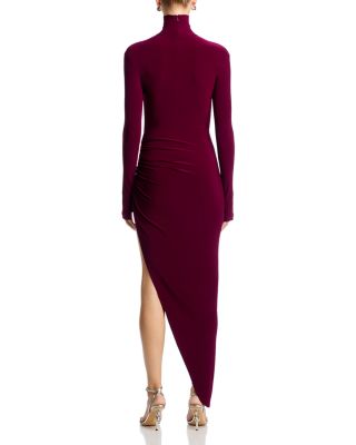 Turtleneck Side Drape Gown 