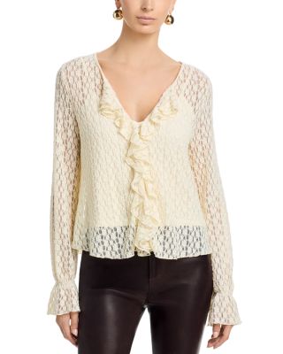 Natalie Ruffled Lace Blouse