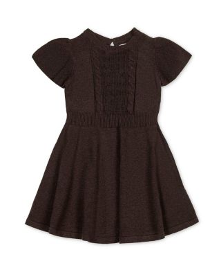 Girls' Organic Flutter Sleeve Cable Sweater Dress - Baby, Little Kid, Big Kid
