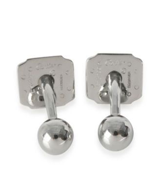  Vintage Santos Dumont 18k Yellow Gold/Steel Cufflinks