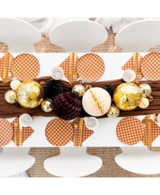 Checkered Paper Dessert Plates, Set of 8
