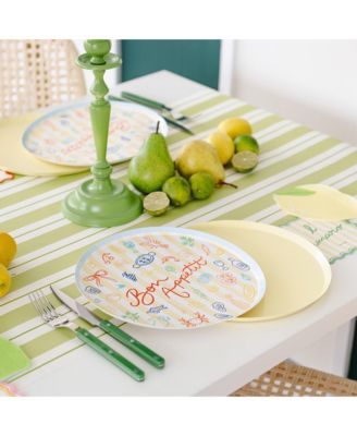 Le Dinner Bon Appetit Paper Dinner Plates, Set of 8