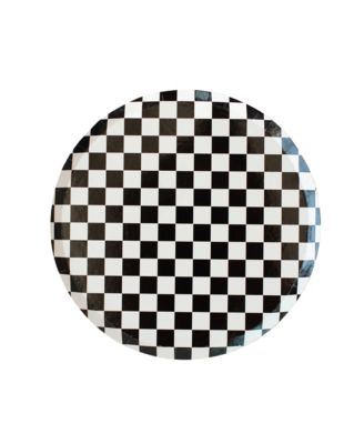 Checkered Paper Dessert Plates, Set of 8