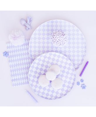 Checkered Paper Dessert Plates, Set of 8