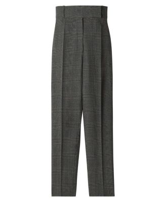 Prince Of Wales Wool Cigarette Pants