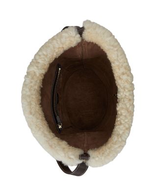 Bellport Shearling Sling Bucket Bag