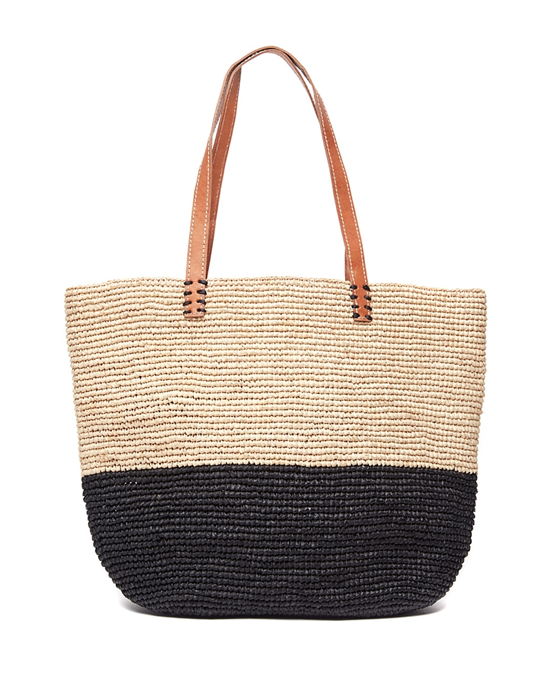 Mar Y Sol Montauk Color Block Raffia Tote In Multi