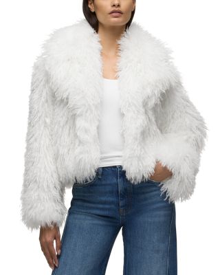 Mongauxlian Cropped Faux Fur Jacket