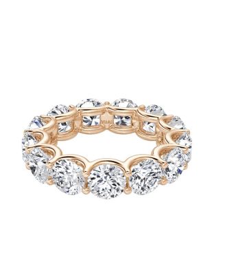 Eternity Band in 14K Rose Gold, 6.5ctw Round Brilliant Lab Grown Diamonds