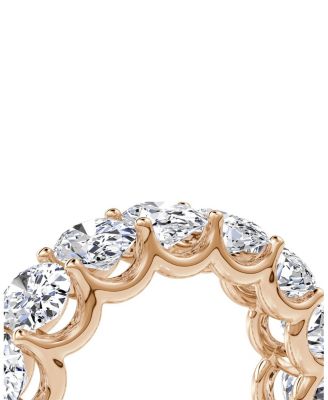 Eternity Band in 14K Rose Gold, 7.5ctw Oval Lab Grown Diamonds