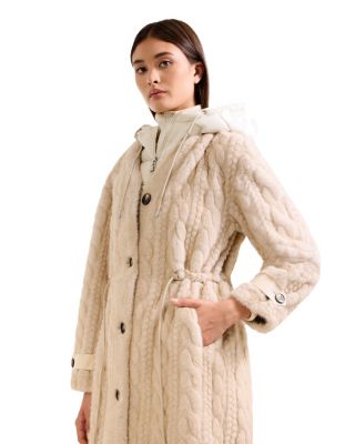  Oriana Faux Fur Jacket with Puffer Hood