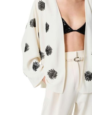Beaded Open Front Kimono