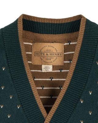  Unisex Organic Long Sleeve Tipped Cardigan Sweater